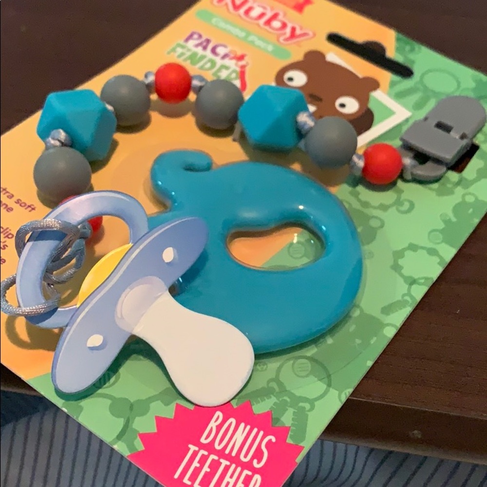 Nuby Pacifier Clip and Teether